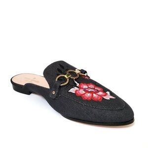 Kate Spade New York Canyon Indigo Denim Embroidered Loafer Mule